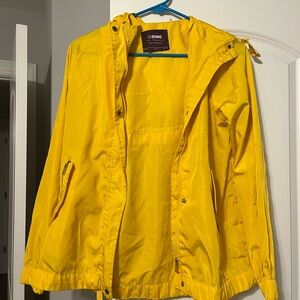 Yellow rain jacket